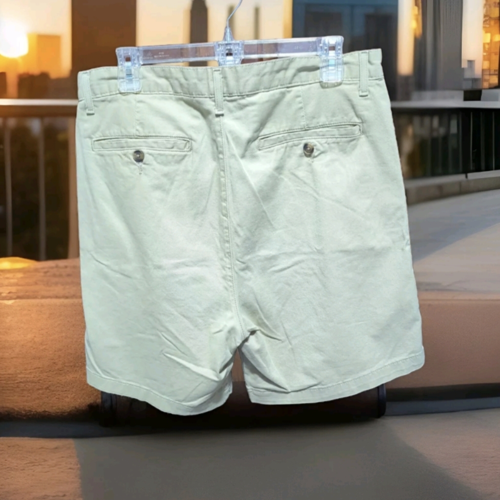 Saddlebred Men's Shorts Khaki Beige Chino Slash Pockets Size 34 EUC - Picture 2 of 14